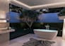 design modern bathroom interior with 3d rendering